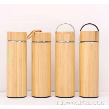 Бутылка для воды из бамбуковой нержавеющей стали для горячего продукта